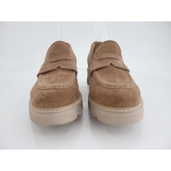 La Canadienne Devin Suede Shearling Penny Loafers Brown Suede Size 7.5 Chunky - Picture 3 of 14